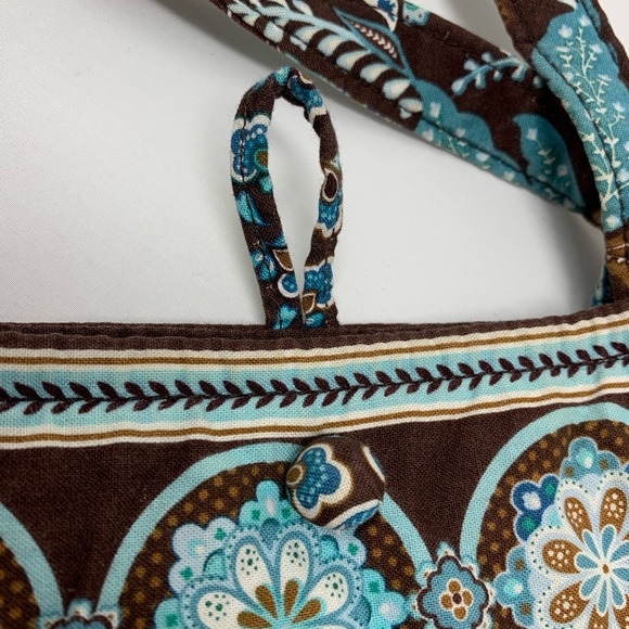 Vera Bradley Blue and Brown Tote - Picture 4 of 7